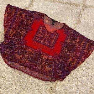 INC Sheer Bohemian Top